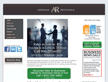 Tablet Screenshot of americanreceivable.com